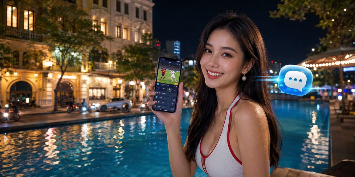 Người dùng Hà Nội đặt cược thể thao và xem Jackpot trên điện thoại di động tại không gian hiện đại